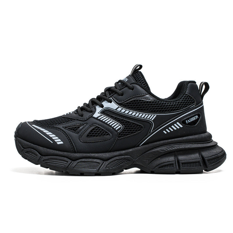 Herren modische Chunky-Trainingssneaker mit atmungsaktivem Mesh-Obermaterial und verstärkter dämpfender Plattformsohle Drune