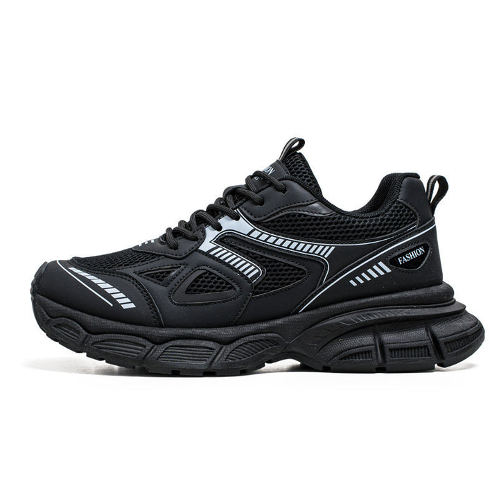 Herren modische Chunky-Trainingssneaker mit atmungsaktivem Mesh-Obermaterial und verstärkter dämpfender Plattformsohle Drune