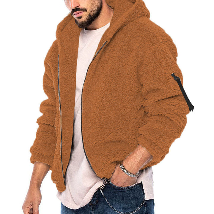 Herren Fleecejacke mit Kapuze und praktischen Reißverschlusstaschen Drune