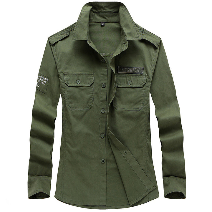 Herren Modische Hemdjacke mit praktischen Taschen Drune