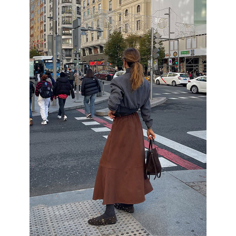Damen Kurzjacke mit strukturiertem Design und Stehkragen Drune