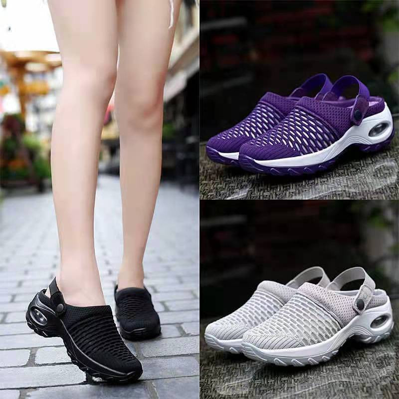 Damen atmungsaktive Slip-On Sneakers mit modischem Mesh-Design Drune