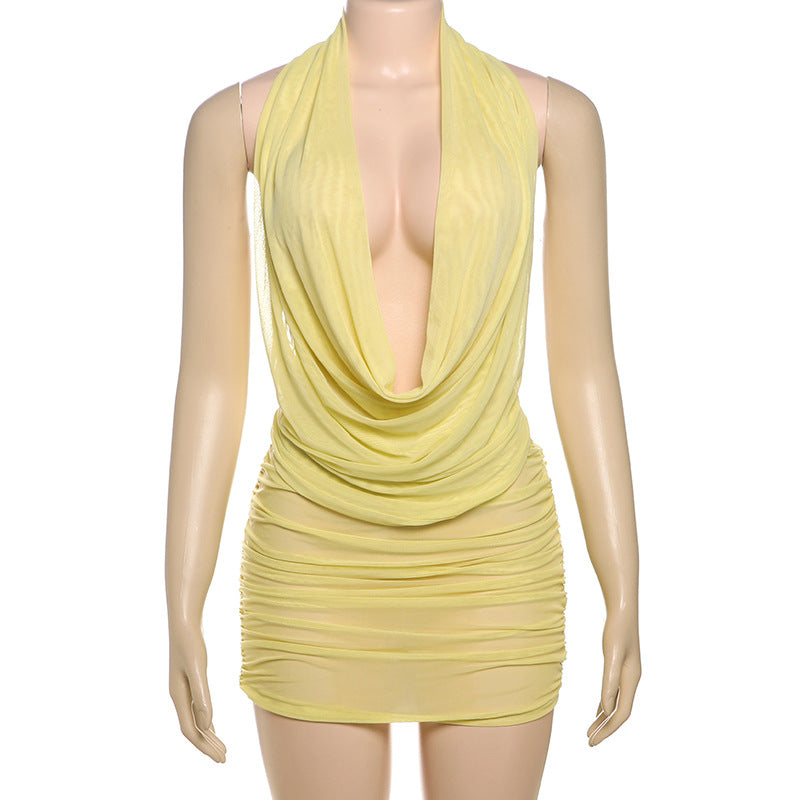 Damen trendiges Wickelkleid Drune
