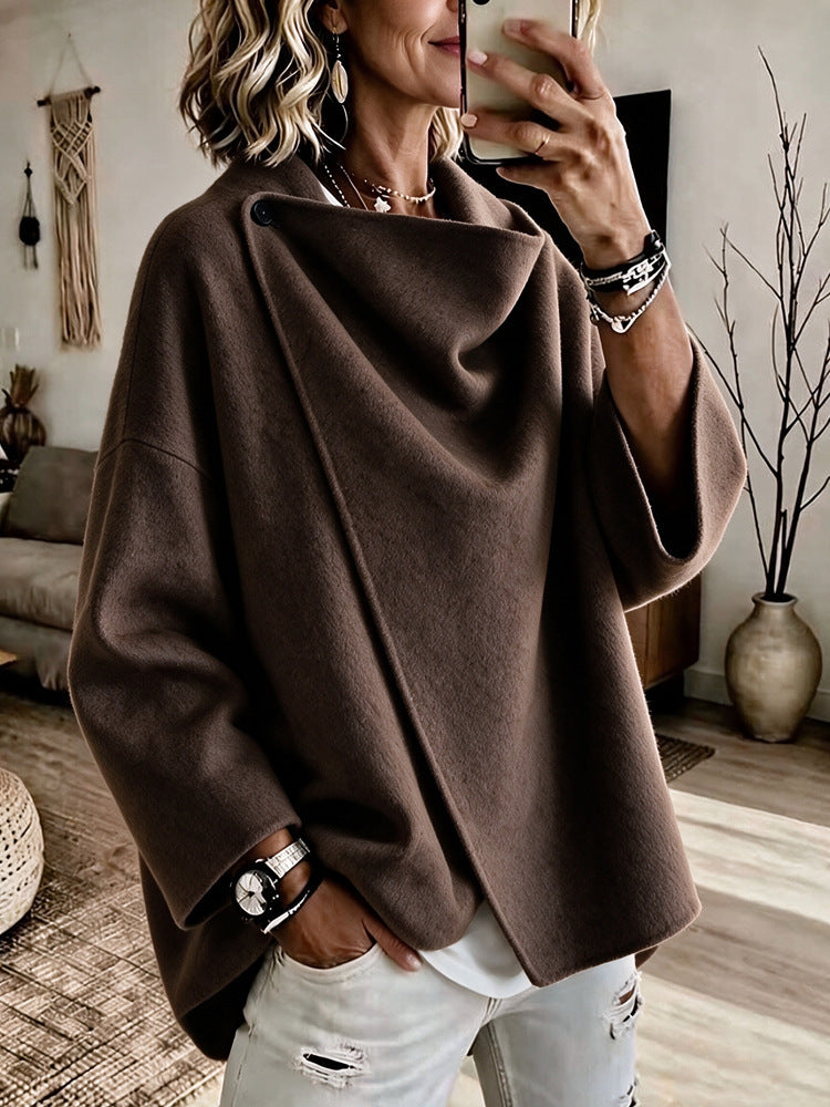 Damen Stilvolle Oversized Jacke Drune