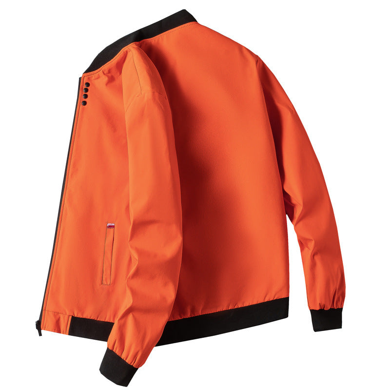 Herren modische Freizeitjacke mit hohem Kragen und seitlichem Reißverschluss Drune