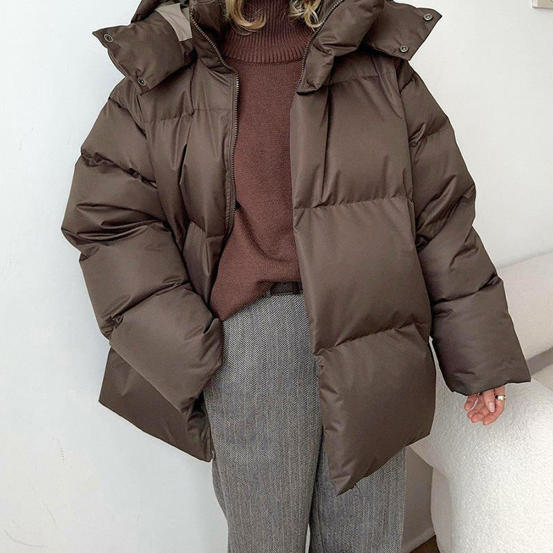 Damen Pufferjacke mit hohem Kragen und seitlichen Eingrifftaschen Drune
