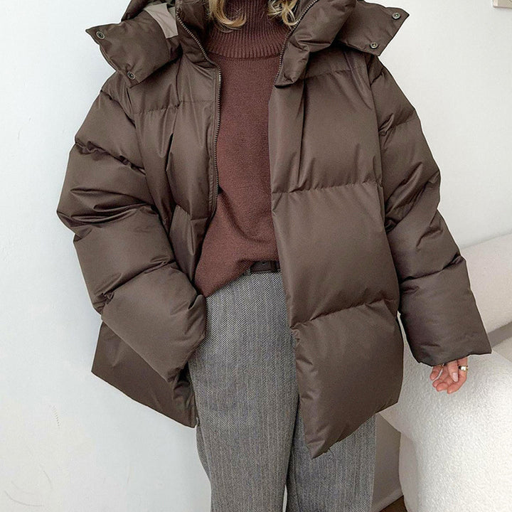 Damen Pufferjacke mit hohem Kragen und seitlichen Eingrifftaschen Drune