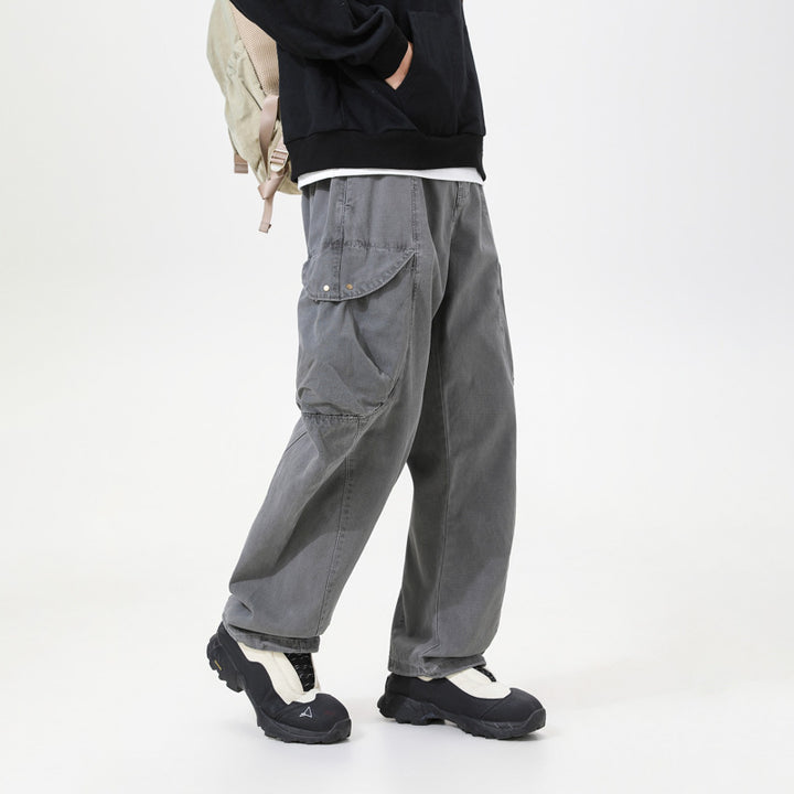 Herren Cargo-Hose im Utility-Look mit elastischem Bund und Knieabnähern Drune