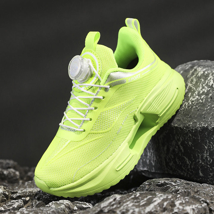 Damen Sportliche Mesh-Laufsneaker mit Drehverschluss und gedämpfter Plateausohle Drune