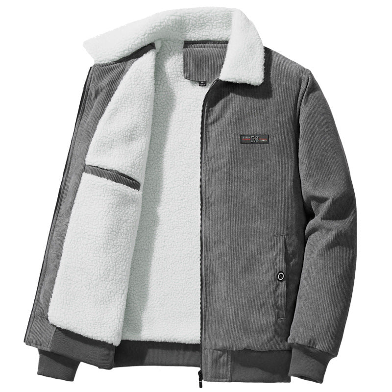Herren  Cordura Fleece gefütterte Zip-Up Kragen Bomberjacke mit innerer Brusttasche Drune