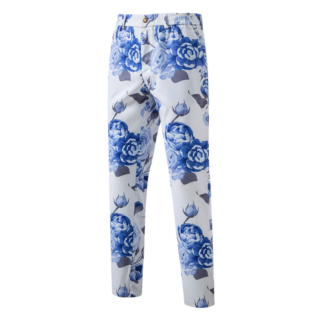 Damen Zweiteiliges Anzugset mit floraler Allover‑Print-Optik, tailliertem Sakko und schmaler Hose Drune