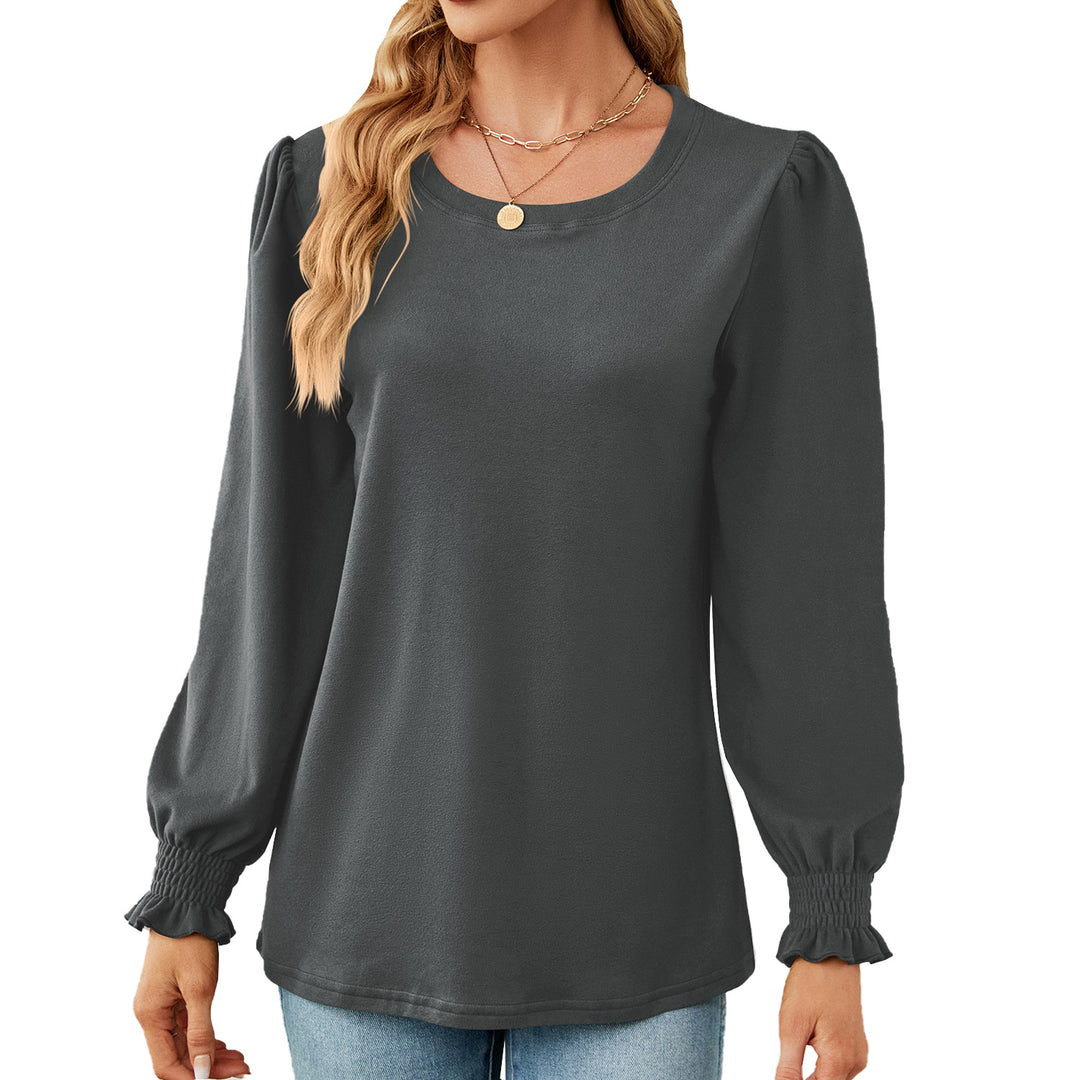 Damen Pullover mit Puffärmeln und elastischen Bündchen Drune