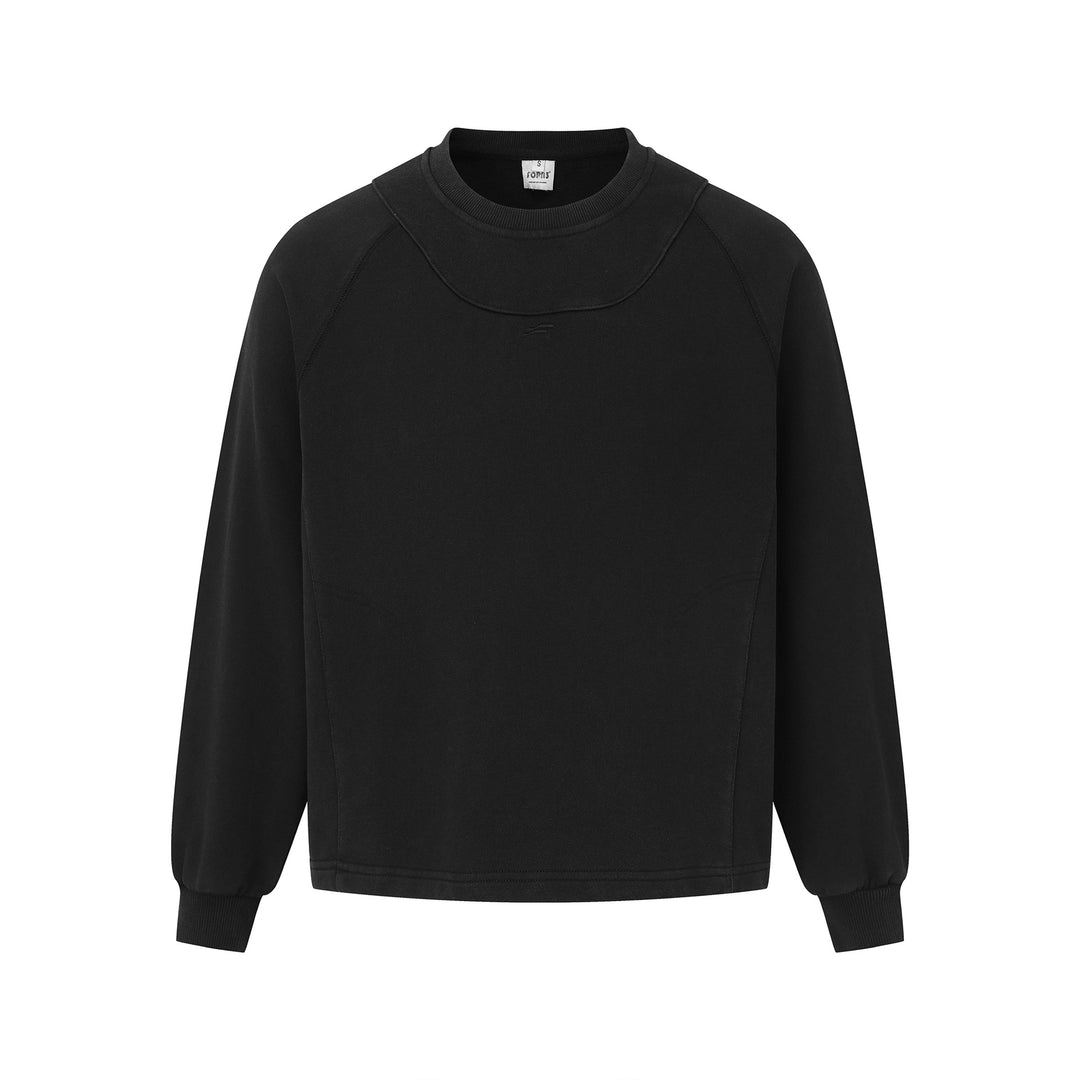 Unisex Oversize Sweatshirt mit abgesetztem Brustpanel und Kängurutasche Drune