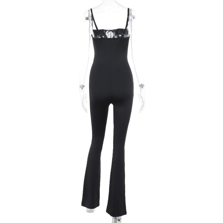 Damen Figurbetonter Jumpsuit mit raffinierter Schnürung Drune