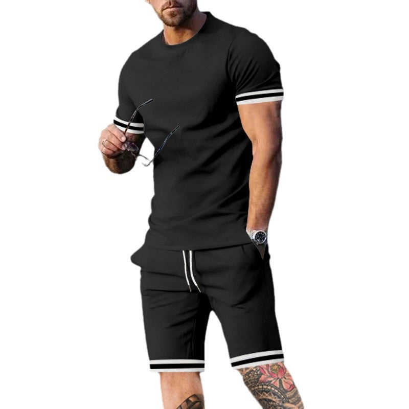 Herren Sportliches Freizeitset mit Kurzarmshirt und Short Drune
