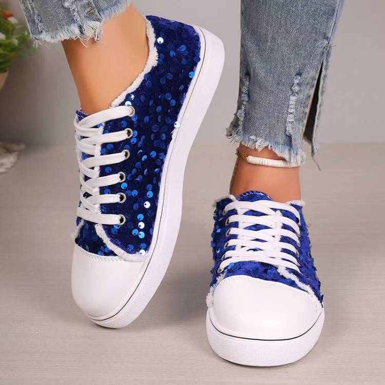 Damen Glitzernde Sneaker mit modischen Pailletten und lässigem Design Drune