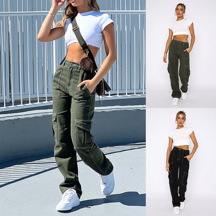 Damen Cargo-Hose mit Baumwollmix und praktischen Taschen Drune