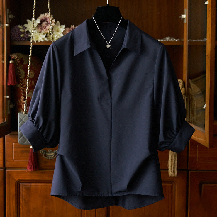 Damen Elegante Bluse mit Übergrößen und weiten Ärmeln Drune