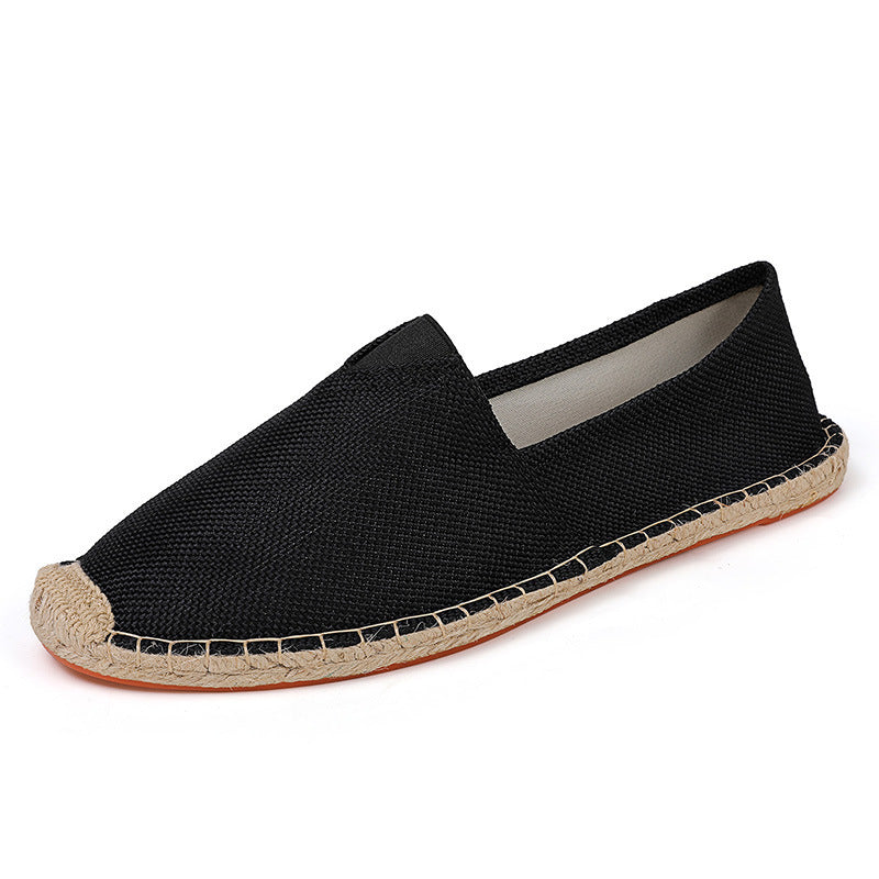 Damen Leichte Espadrille-Slip-On aus gewebtem Canvas mit Jute-Umrandung Drune