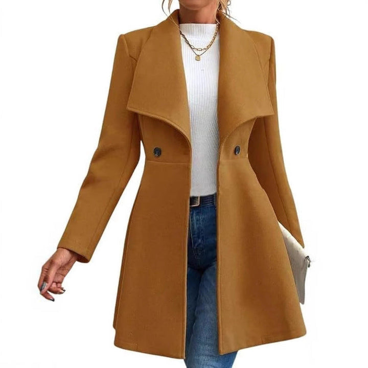 Drune | Damen Chic Übergangsjacke mit Breitem Kragen