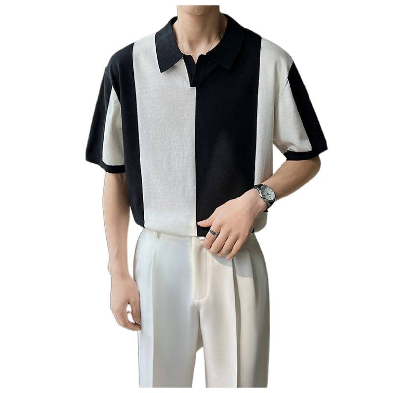 Herren Poloshirt mit modernem Farbblockdesign und lockerer Passform Drune