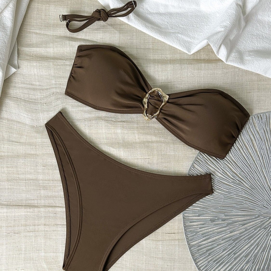 Damen Bandeau-Bikini Set mit verstellbaren Trägern Drune