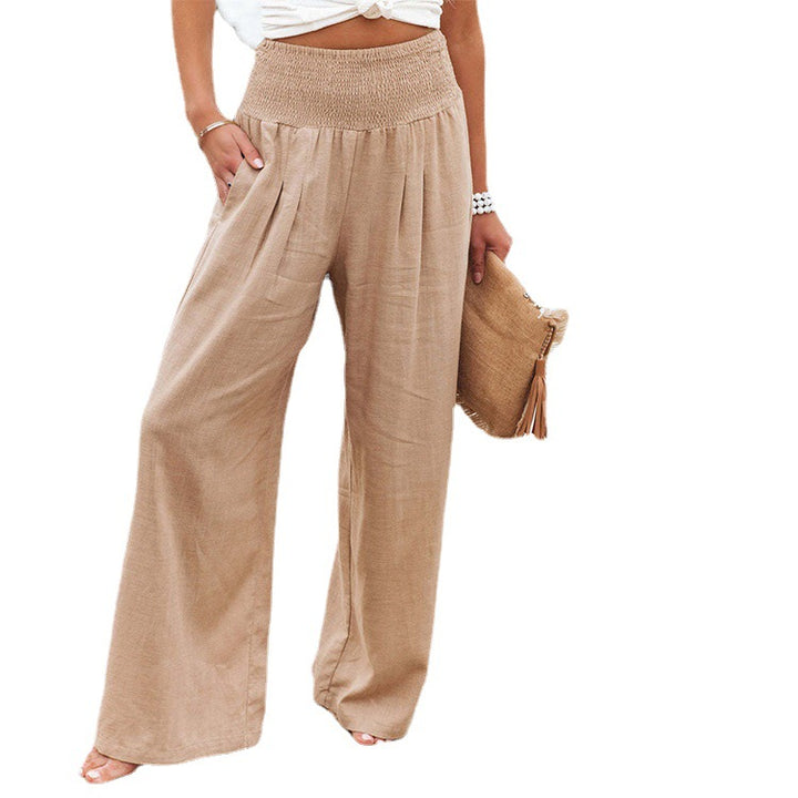 Damen Weite Sommerhose mit elastischem Bund und legerem Schnitt Drune