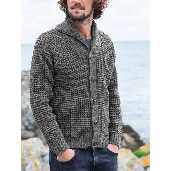 Herren Strickjacke mit feinem Strukturdesign und praktischen Knöpfen Drune