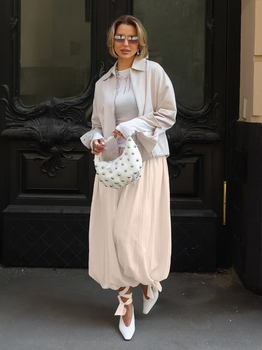 Damen elegante Sommerjacke mit lässigem Schnitt und lockeren Ärmeln Drune