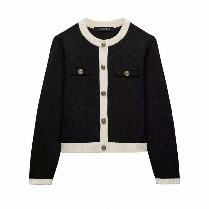 Damen Strickjacke mit dekorativen Knöpfen und praktischen Taschen Drune