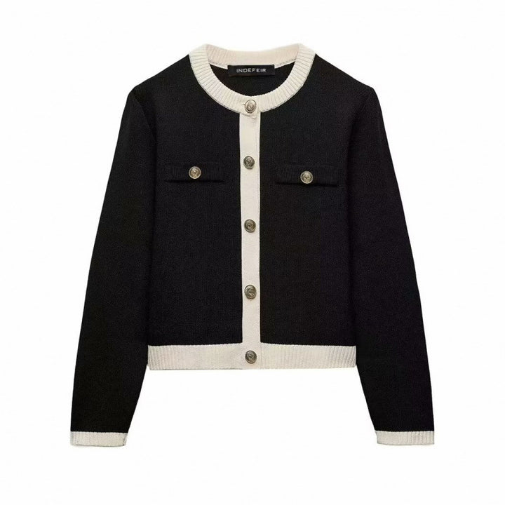 Damen Strickjacke mit dekorativen Knöpfen und praktischen Taschen Drune