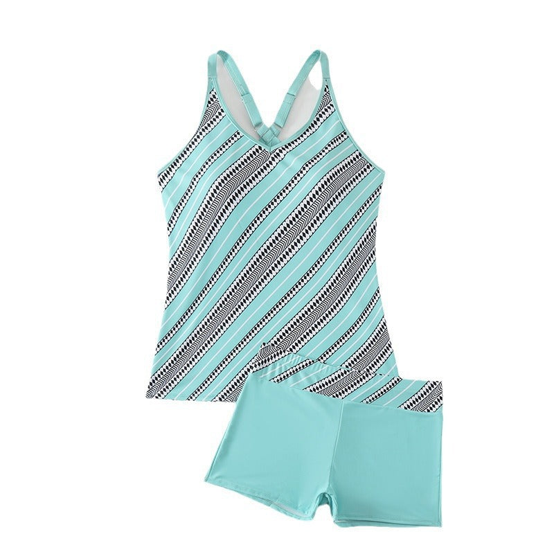 Damen Sportliches Tankini-Set mit rückenfreier Design Drune