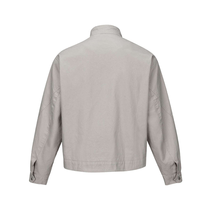 Herren Kurz geschnittener Boxy‑Blouson mit Stehkragen, Reißverschluss und Brustzippern Drune