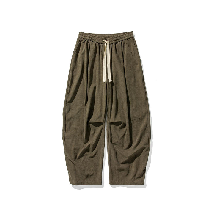 Herren nan weite Cordhose mit Tunnelzug, Bundfalten und relaxed Fit Drune