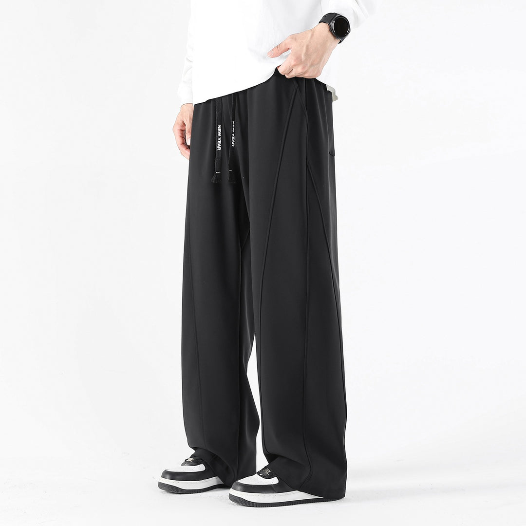 Herren Weite Relaxed-Freizeithose mit Tunnelzug & markanten Teilungsnähten Drune