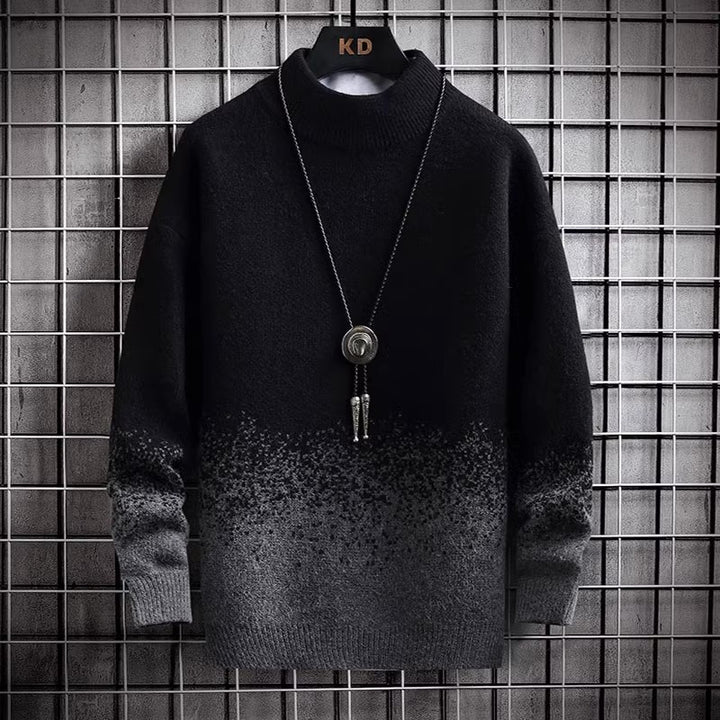 Herren modischer Rollkragenpullover mit stylishen Farbverlauf Drune