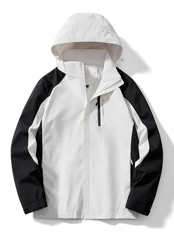 Damen Leichte zweifarbige Softshelljacke mit Kapuze, atmungsaktivem Meshfutter und Brustreißverschluss Drune