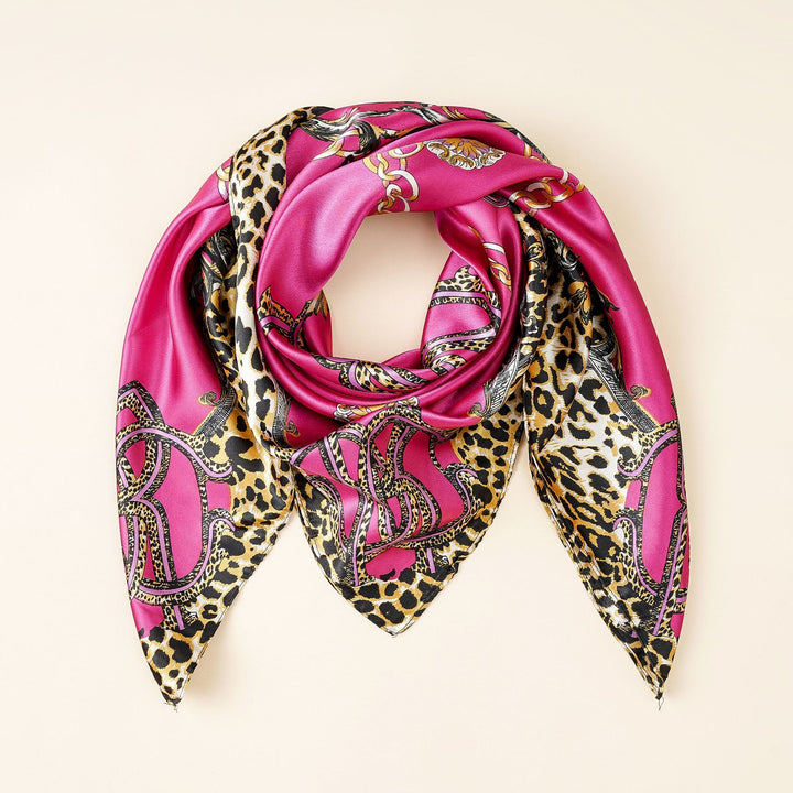 Damen Seidenschal mit elegantem Tiermuster und luxuriösem Design Drune