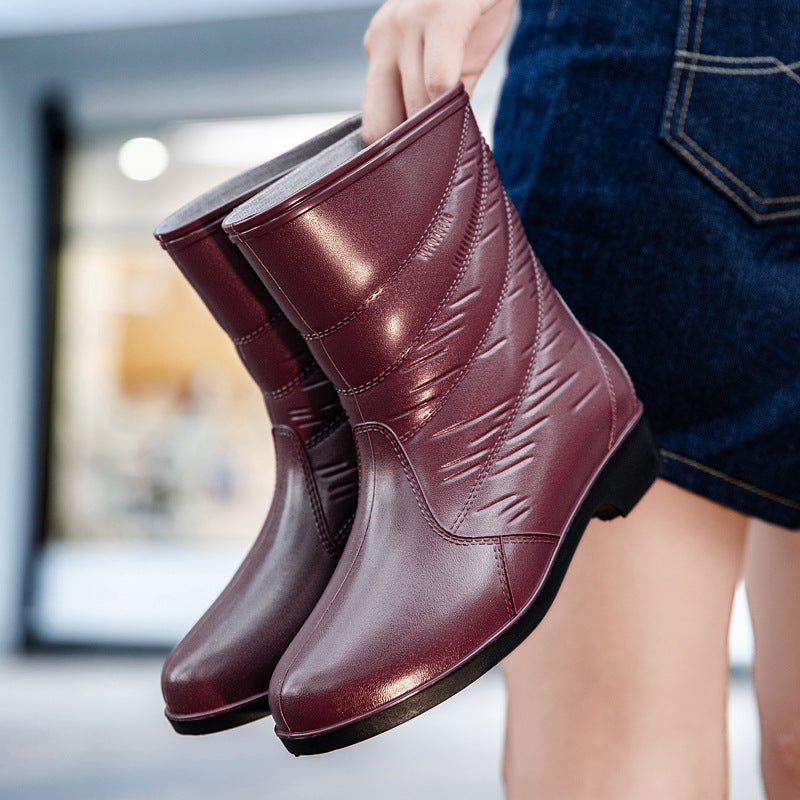 Damen Elegante wasserfeste Kurzschaftstiefelette mit gesteppter Optik und stoßdämpfender Leichtsohle Drune