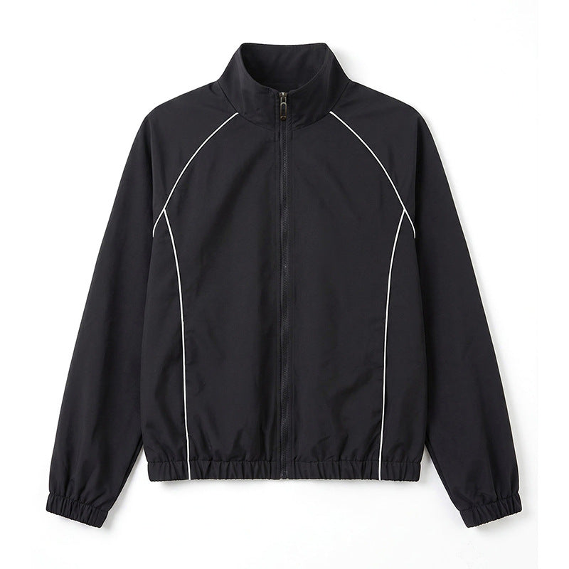 Herren Sportliche Windjacke mit Stehkragen Drune
