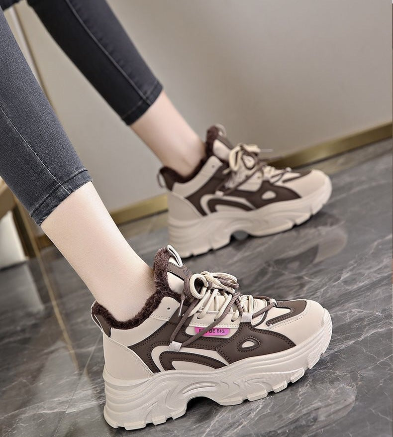 Damen Winterliche Sneaker mit warmem Futter und rutschfester Sohle Drune
