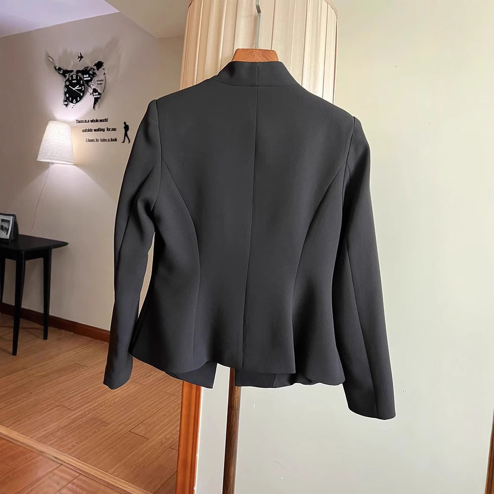 Damen Eleganter Blazer mit asymmetrischem Schnitt Drune
