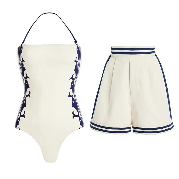 Damen Badeoutfit mit eleganter Schleifen-Detail Drune