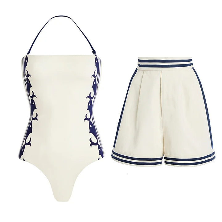 Damen Badeoutfit mit eleganter Schleifen-Detail Drune