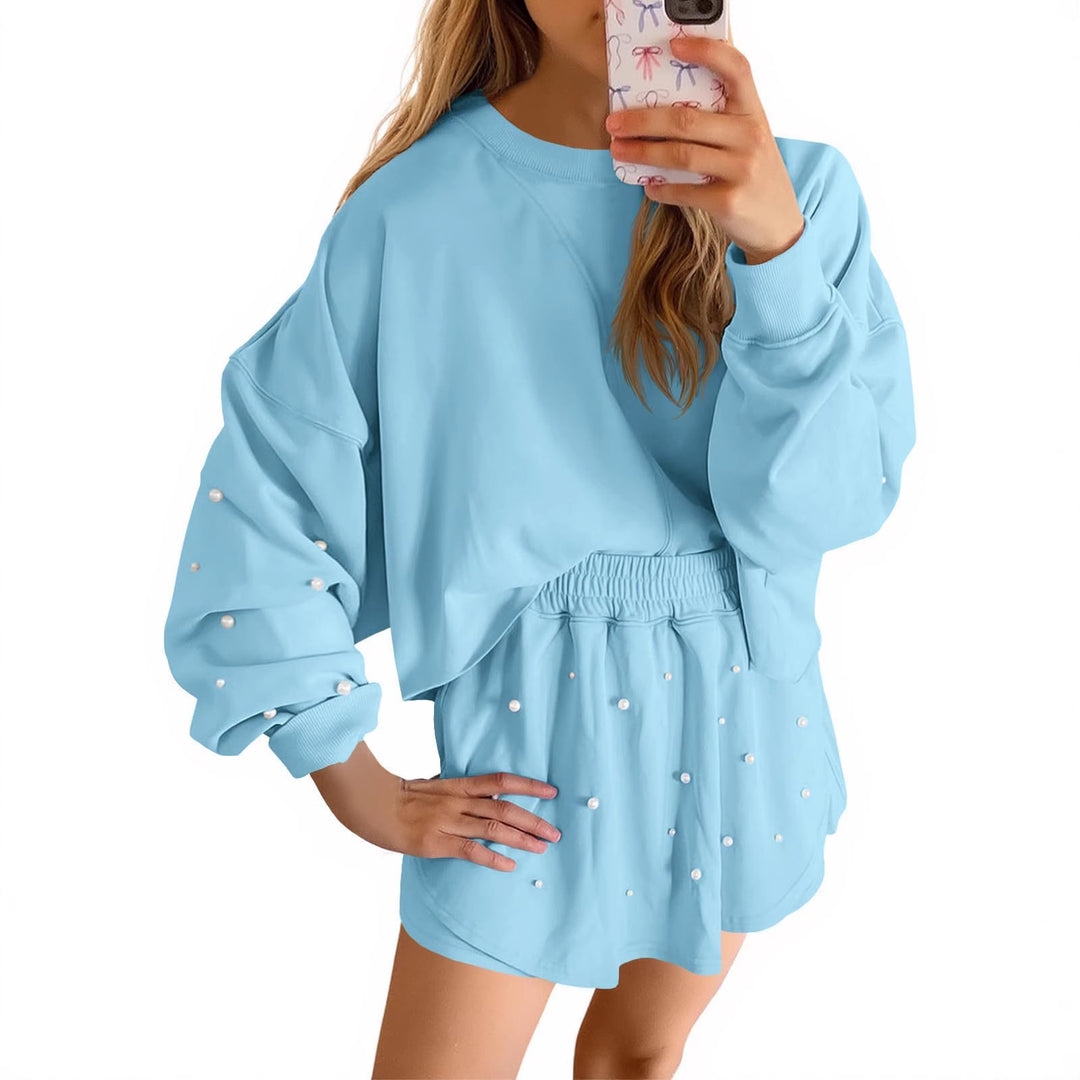 Damen Sportliches Sweatshirt- und Rock-Set Drune