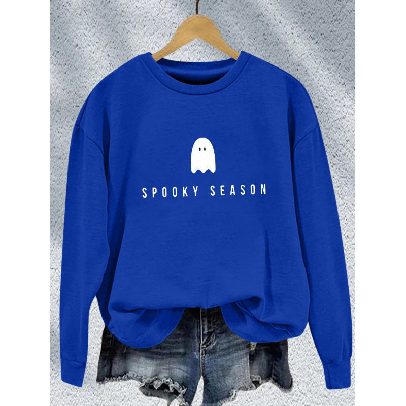 Unisex nan lässiges Halloween Sweatshirt mit Gespenst-Print und Oversize-Schnitt Drune