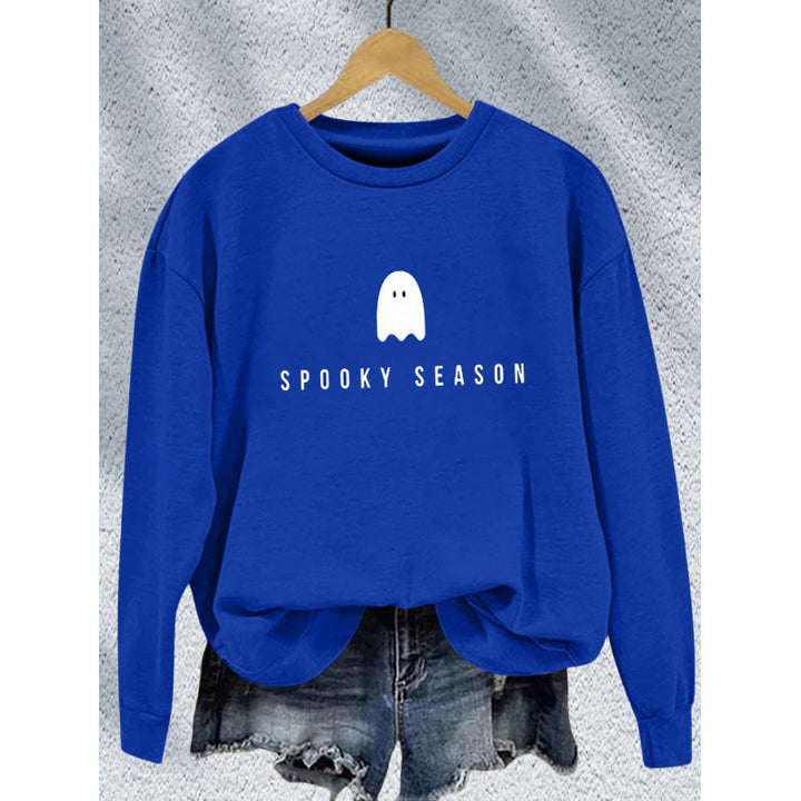 Unisex nan lässiges Halloween Sweatshirt mit Gespenst-Print und Oversize-Schnitt Drune