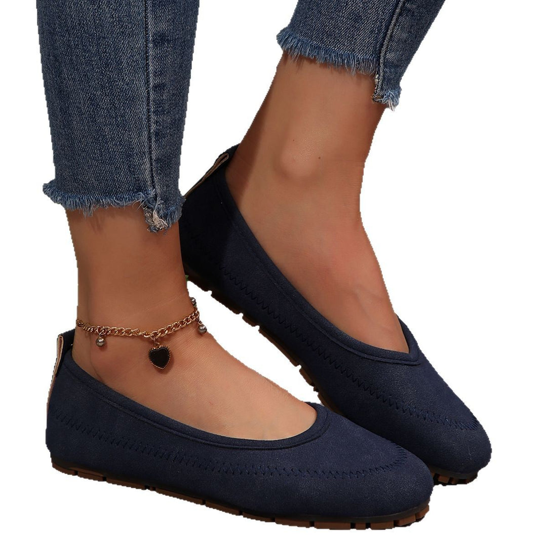 Damen  komfortable Ballerina-Slipper mit gepolstertem Komfortfußbett und rutschfester Profilsohle Drune