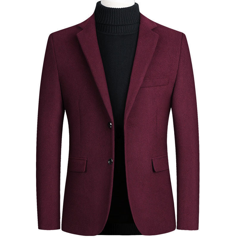 Herren eleganter Wollblazer im klassischen Schnitt mit feiner Textur Drune