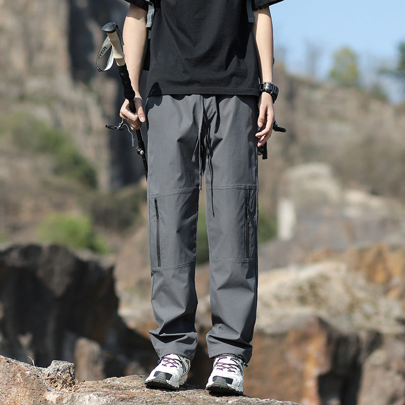Herren Technische Outdoor- und Wanderhose mit Reißverschlusstaschen und verstellbarer Taille Drune